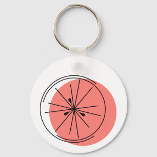 Porte-clés Citrus rose porte - clé aluminium rond