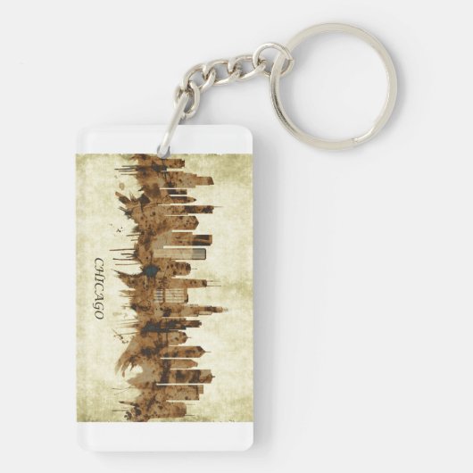 Porte-clés Cityscape de l'Illinois (Dos)