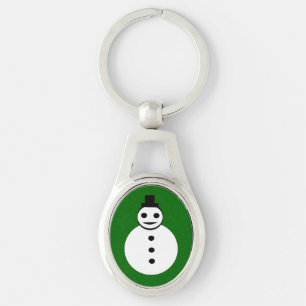 Porte-clés Cjristmas souriant Snowman Porte - clé