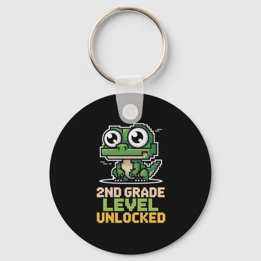 Porte-clés Ck To School 2nd Grade Lizard Gamer Second Level U (Recto)