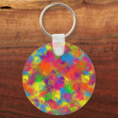 Porte-clés CKC Paint Can Florals-Round Porte - clé (Recto)