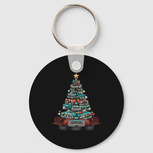 Porte-clés Ckup Truck Christmas Tree Funny Clic Car Graphic M (Recto)