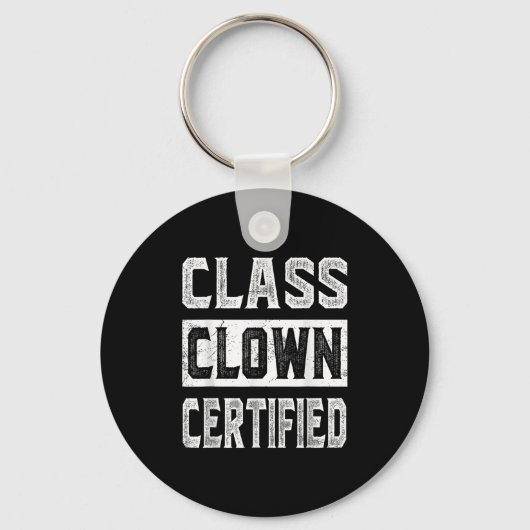 Porte-clés Cl Clown Certifié Enseignant de Motivation (Recto)