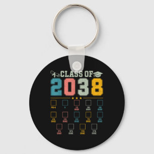 Porte-clés Cl de 2038 Liste de contrôle Croissant avec moi de