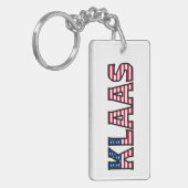 Porte-clés Claa Prénom U.S. Drapeau Pendaison Clé (Devant gauche)
