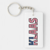 Porte-clés Claa Prénom U.S. Drapeau Pendaison Clé (Devant)