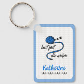 Porte-clés Clair Bleu Knit Rapide, Mourir Chaud (Recto)