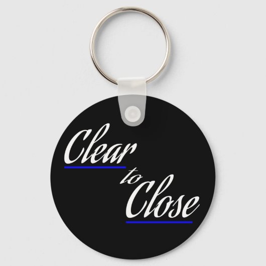 Porte-clés Clair pour fermer Cadeau immobilier (Recto)