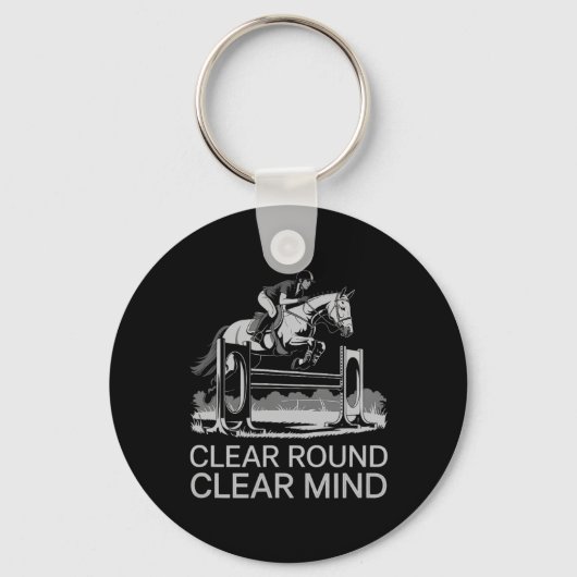 Porte-clés Clair Rond Clair esprit équestre (Recto)