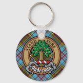 Porte-clés Clan Anderson Crest sur Tartan (Recto)