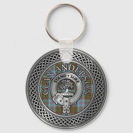 Porte-clés Clan Anderson Crest & Tartan Knot (Recto)