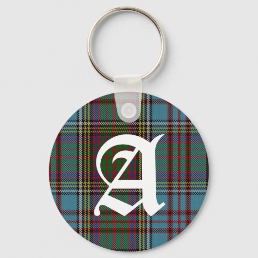Porte-clés Clan Anderson Tartan Plaid Monogramme (Recto)