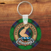 Porte-clés Clan Armstrong Crest sur Tartan (Recto)