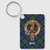 Porte-clés Clan Baird Crest sur Tartan (Recto)