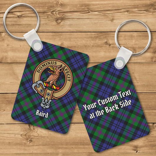 Porte-clés Clan Baird Crest sur Tartan