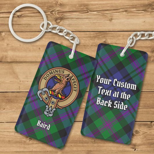 Porte-clés Clan Baird Crest sur Tartan