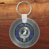 Porte-clés Clan Baird Crest & Tartan Knot (Recto)