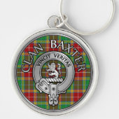 Porte-clés Clan Baxter Crest et Tartan (Devant)