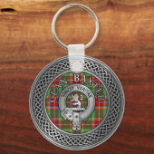 Porte-clés Clan Baxter Crest & Tartan Knot (Recto)