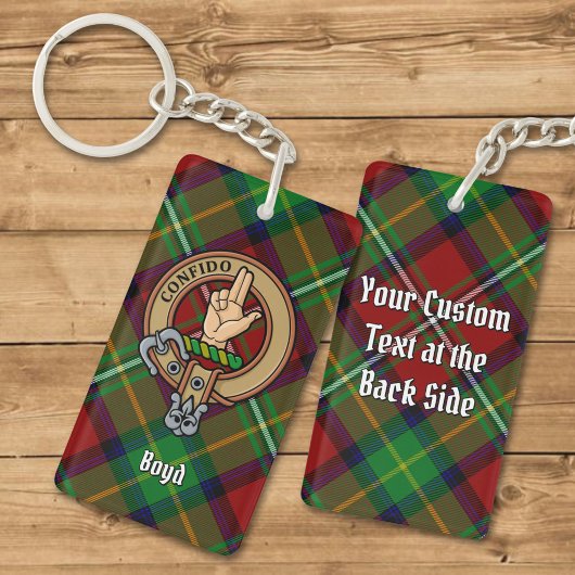 Porte-clés Clan Boyd Crest sur Tartan