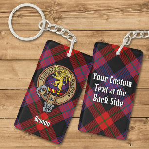 Porte-clés Clan Brown Crest sur Tartan