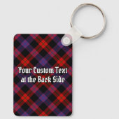 Porte-clés Clan Brown Crest sur Tartan (Verso)