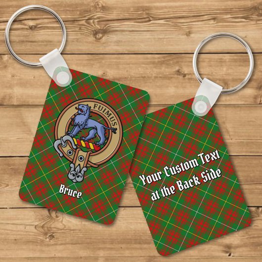 Porte-clés Clan Bruce Crest sur la chasse Tartan