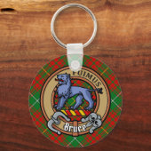 Porte-clés Clan Bruce Crest sur la chasse Tartan (Recto)