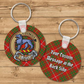 Porte-clés Clan Bruce Crest sur Tartan