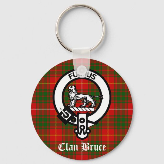 Porte-clés Clan Bruce Crest Tartan (Recto)