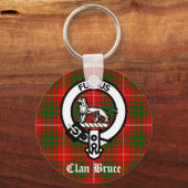 Porte-clés Clan Bruce Crest Tartan (Recto)