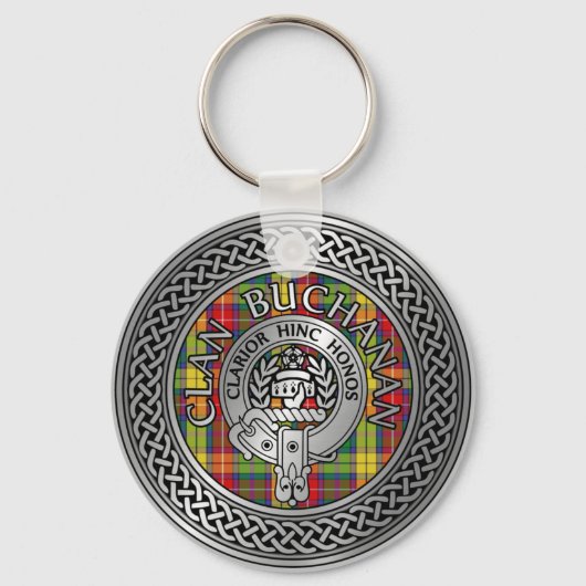 Porte-clés Clan Buchanan Crest & Tartan Knot (Recto)