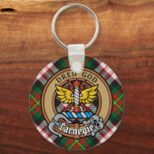 Porte-clés Clan Carnegie Crest sur la robe Tartan (Recto)