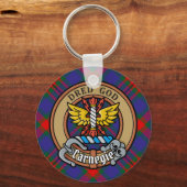Porte-clés Clan Carnegie Crest sur Tartan (Recto)