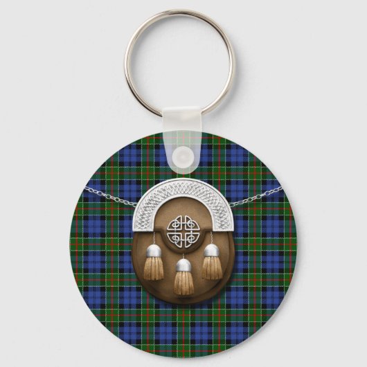 Porte-clés Clan Colquhoun Tartan Et Sporran (Recto)
