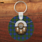 Porte-clés Clan Colquhoun Tartan Et Sporran (Recto)