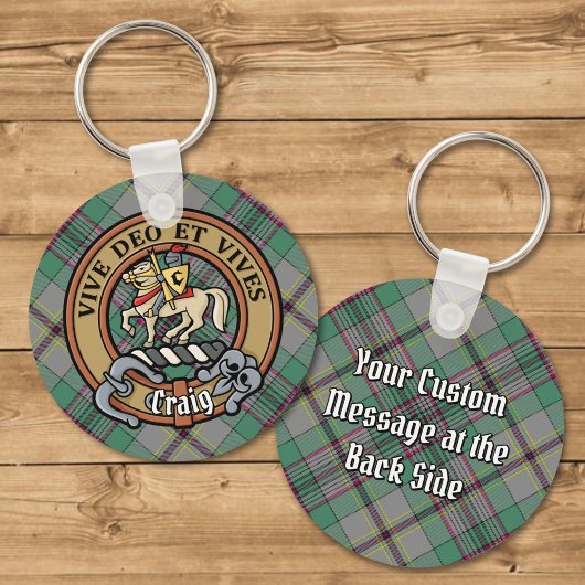 Porte-clés Clan Craig Crest sur Tartan