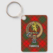 Porte-clés Clan Cumming Crest sur Tartan (Recto)