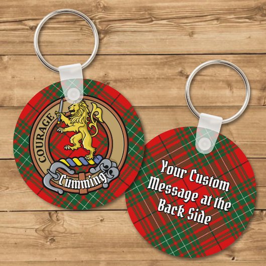 Porte-clés Clan Cumming Crest sur Tartan