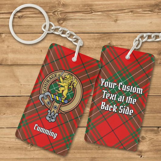 Porte-clés Clan Cumming Crest sur Tartan