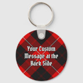 Porte-clés Clan Cunningham Crest sur Tartan (Verso)