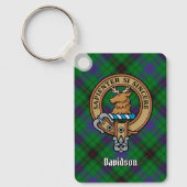 Porte-clés Clan Davidson Crest sur Tartan (Recto)