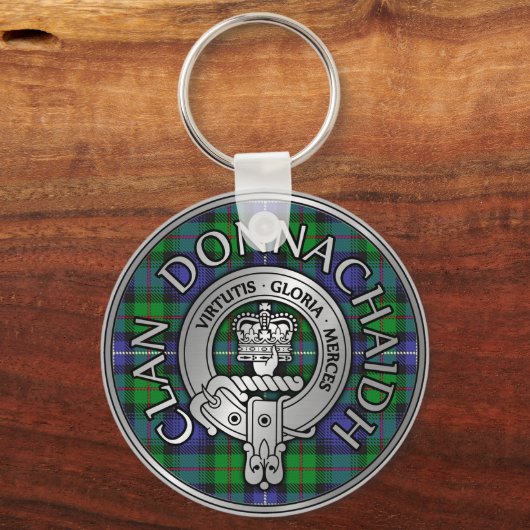 Porte-clés Clan Donnachaidh /Robertson Crest & Hunting Tartan (Recto)