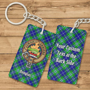 Porte-clés Clan Douglas Crest sur Tartan