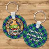Porte-clés Clan Douglas Crest sur Tartan