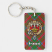 Porte-clés Clan Drummond Crest sur Tartan (Devant)
