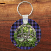 Porte-clés Clan Dunlap Tartan Celtic Trinity (Recto)