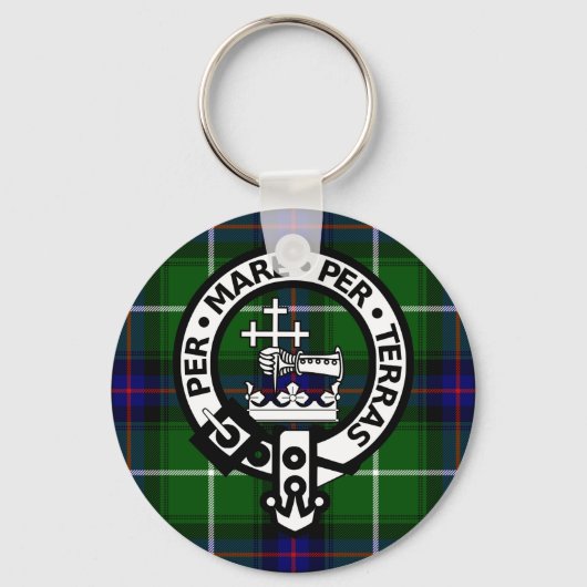 Porte-clés Clan écossais Donald Tartan et Crest (Recto)