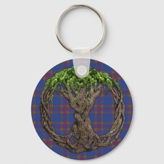 Porte-clés Clan Elliot Tartan Et Celtic Tree Of Life (Recto)