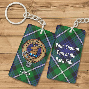 Porte-clés Clan Forbes Crest sur Tartan